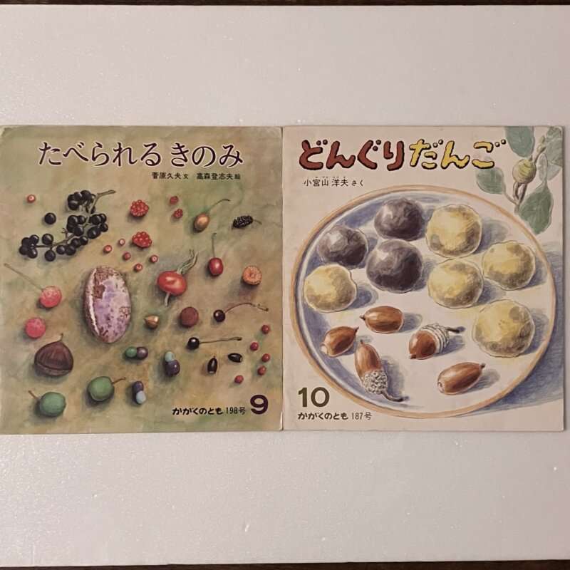 かがくのとも　木の実をたべるセット「たべられるきのみ」「どんぐりだんご」